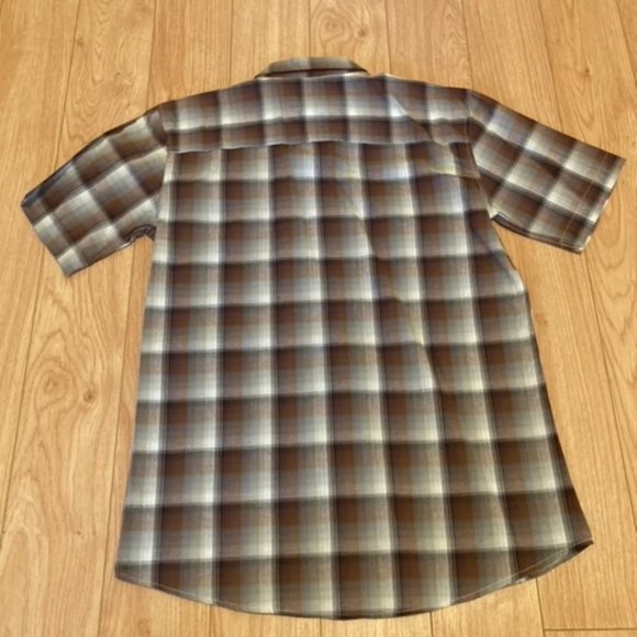 Men's Molokai Western Plaid Short Sleeve Shirt Size M - Picture 8 of 9